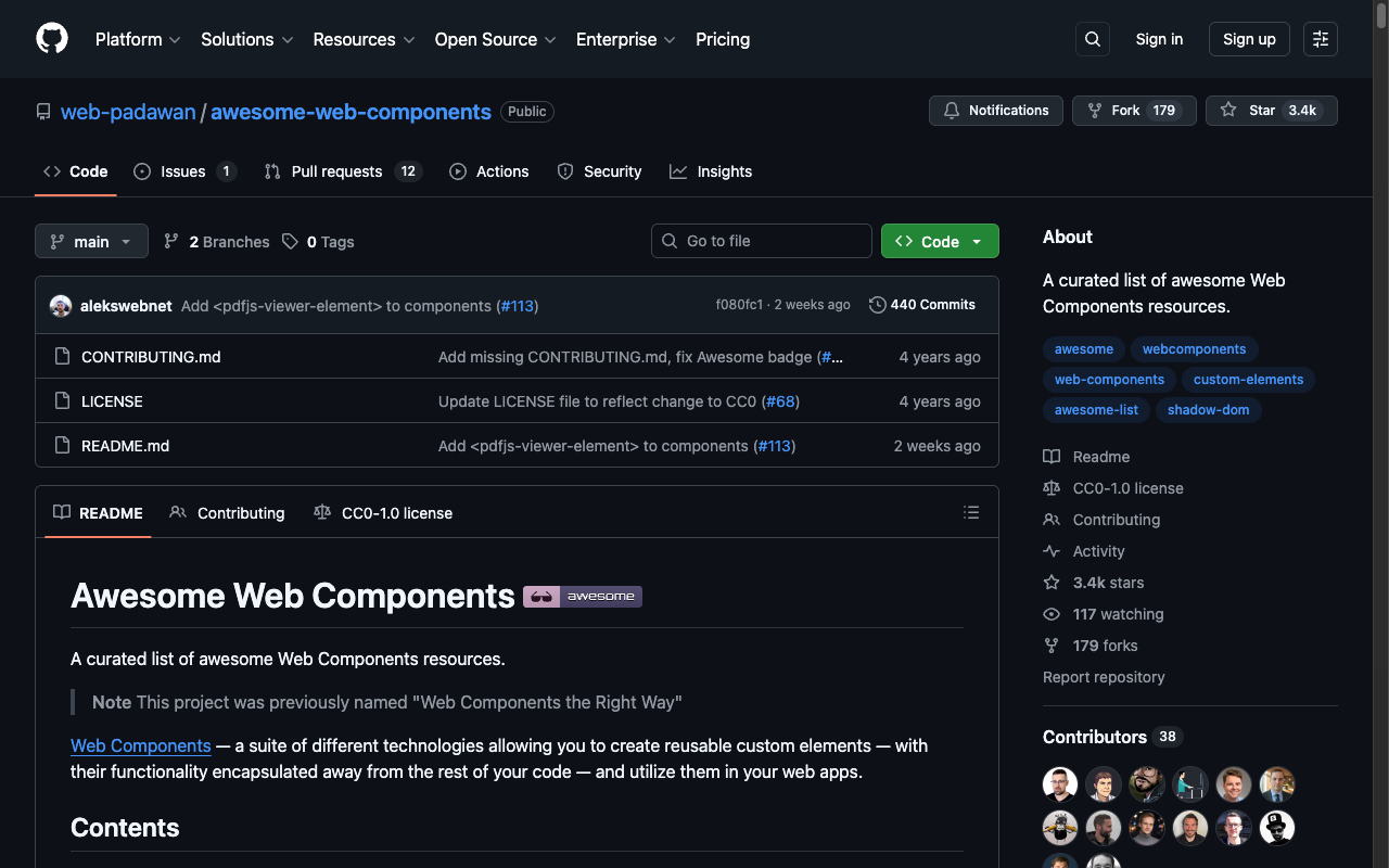 Awesome Web Components